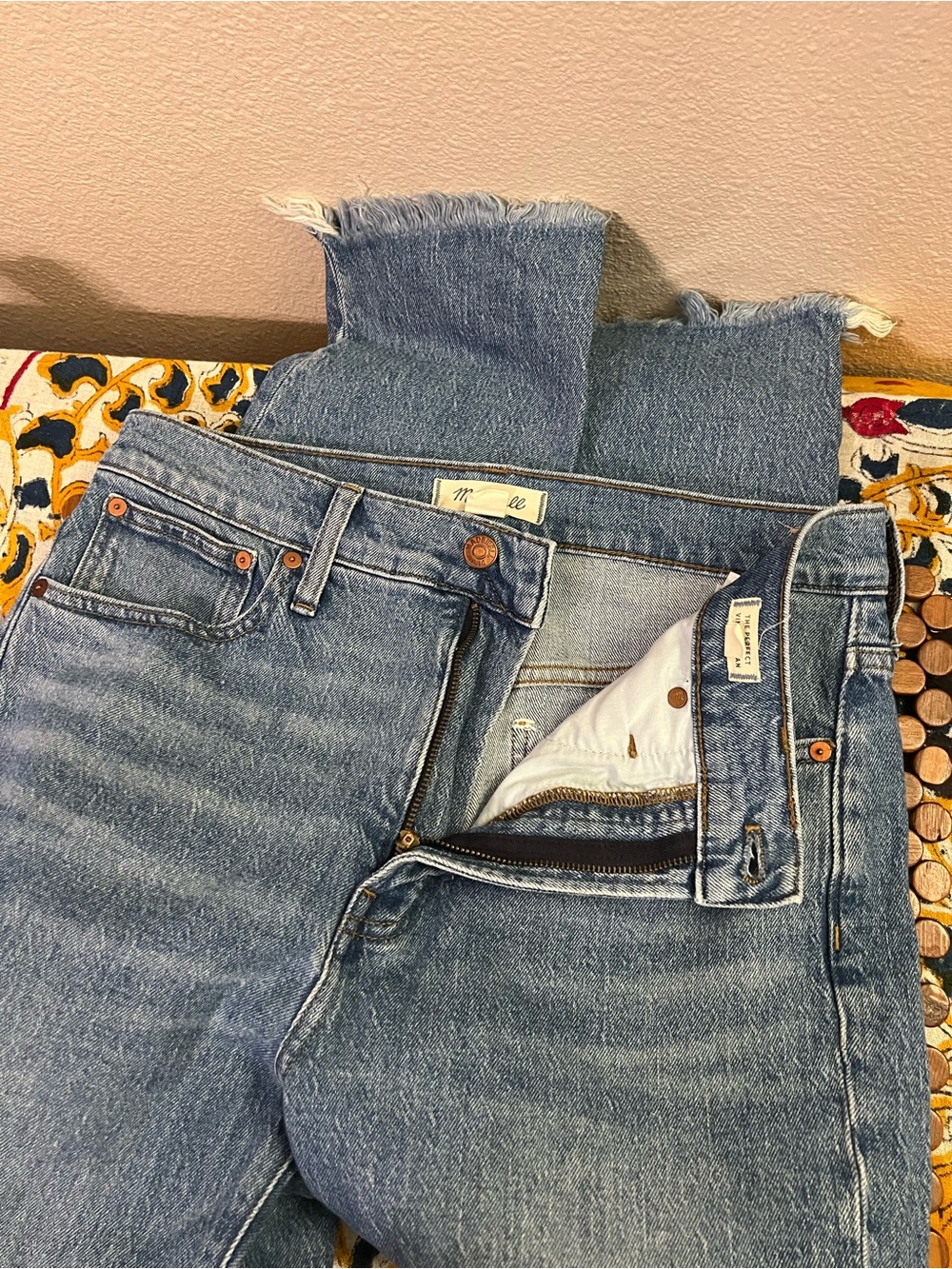 Madewell The Perfect Vintage Jean Raw Hem Medium Wash Size 29 - Picture 11 of 13